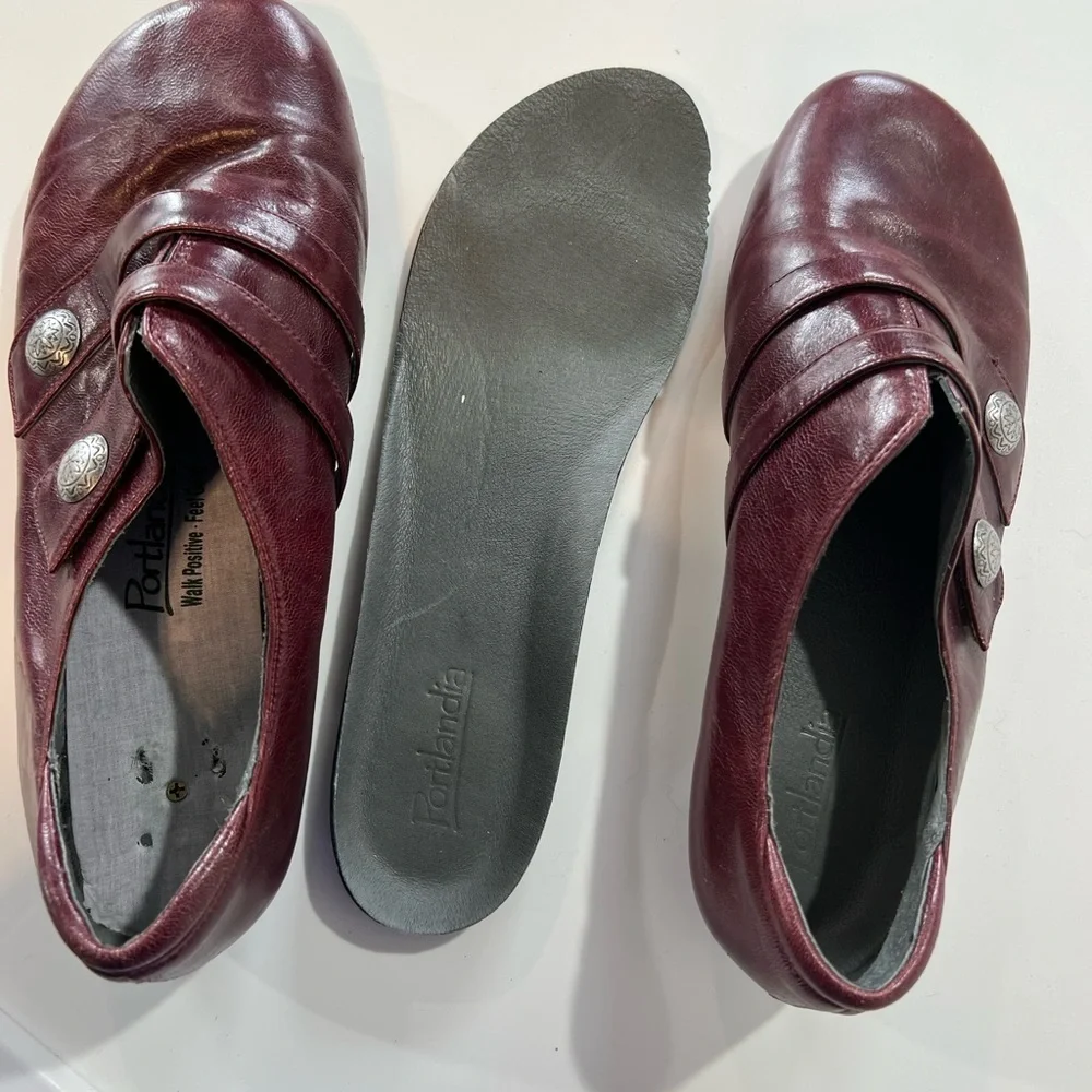 Red Leather Loafers with Vintage Charm and Sturdy Sole